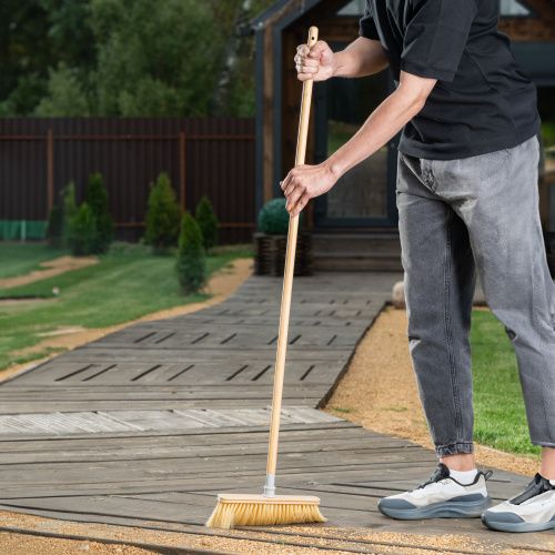 Щетка бамбуковая для подметания пола 26,5 см с черенком, 117 см, Home Palisad купить в Москве с доставкой по всей России | ProtosMarket.ru