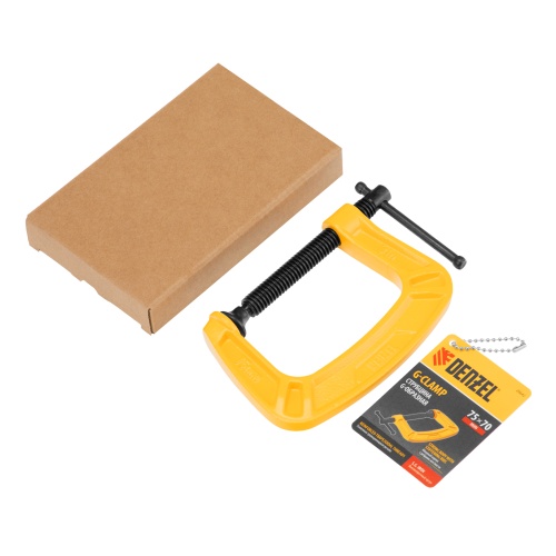 Струбцина G-образная, усиленная, 75 мм Denzel купить в Москве с доставкой по всей России | ProtosMarket.ru