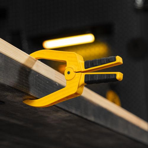 Струбцина клещеобразная, удлиненная 50 х 80 мм двухкомпонентные рукоятки Denzel купить в Москве с доставкой по всей России | ProtosMarket.ru