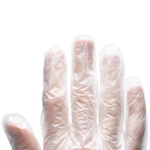 Перчатки одноразовые полиэтиленовые, прозрачные, 100 шт. (50 пар) L купить в Москве с доставкой по всей России | ProtosMarket.ru