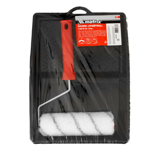 Набор, валик «Грейтекс» 180 мм, ворс 12 мм, D 36 мм, полиакрил, кювета 260 х 320 мм Matrix купить в Москве с доставкой по всей России | ProtosMarket.ru