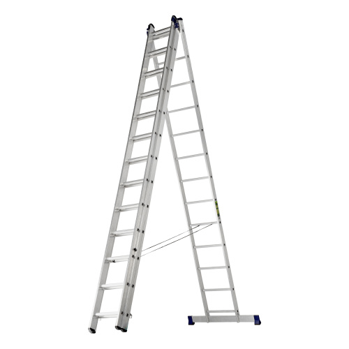 Лестница, 3 х 13 ступеней, алюминиевая, трехсекционная, Сибртех купить в Москве с доставкой по всей России | ProtosMarket.ru