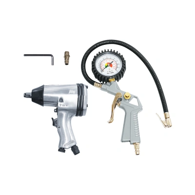 FUBAG Набор пневмоинструмента 2 предмета (пневмогайковерт 312 Нм + пневмопистолет для накачки шин с манометром) купить в Москве с доставкой по всей России | ProtosMarket.ru