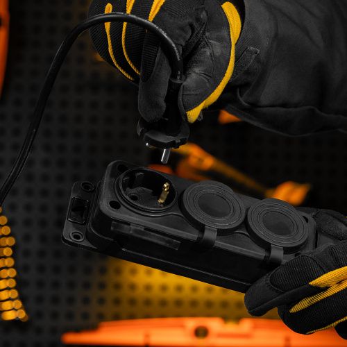 Удлинитель-шнур силовой Top Series, КГТТ, 20м, 3 розетки, 3 x 2,5 мм Denzel купить в Москве с доставкой по всей России | ProtosMarket.ru