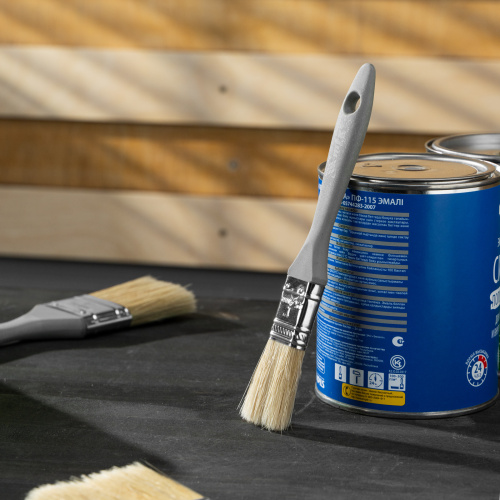 Кисть плоская "Евро" 1", натуральная щетина, пластмассовая ручка MTX купить в Москве с доставкой по всей России | ProtosMarket.ru