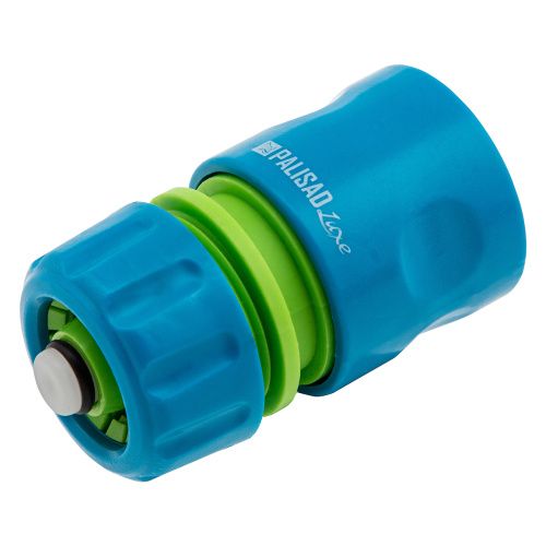 Соединитель пластмассовый, быстросъемный для шланга 1/2, аквастоп, однокомпонентный Palisad Luxe купить в Москве с доставкой по всей России | ProtosMarket.ru