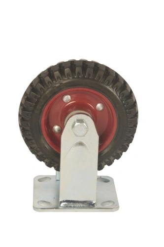 Колесо большегрузное неповоротное PF 160 150 мм резина с протектором (F) по ценам производителя в Москве с доставкой по всей России