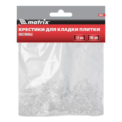 Крестики, 1.0 мм, для кладки плитки, 200 шт Matrix купить в Москве с доставкой по всей России | ProtosMarket.ru