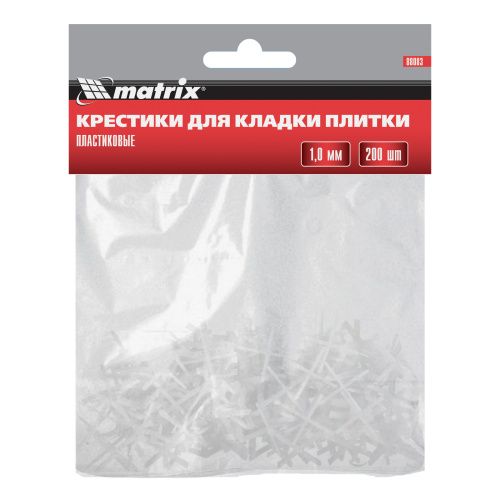 Крестики, 1.0 мм, для кладки плитки, 200 шт Matrix купить в Москве с доставкой по всей России | ProtosMarket.ru