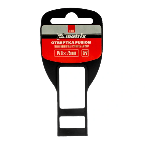 Отвертка Fusion, PZ0 x 75 мм, CrV, трехкомпонентная рукоятка "Anti slip" Matrix купить в Москве с доставкой по всей России | ProtosMarket.ru