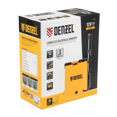 Опрыскиватель ранцевый аккумуляторный D-12LA, 12 л, 12 В, 8 Ач Denzel купить в Москве с доставкой по всей России | ProtosMarket.ru