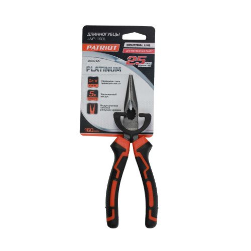 Длинногубцы PATRIOT Platinum LNP-160L, усиленные, Cr-V сталь, 160мм купить в Москве с доставкой по всей России | ProtosMarket.ru