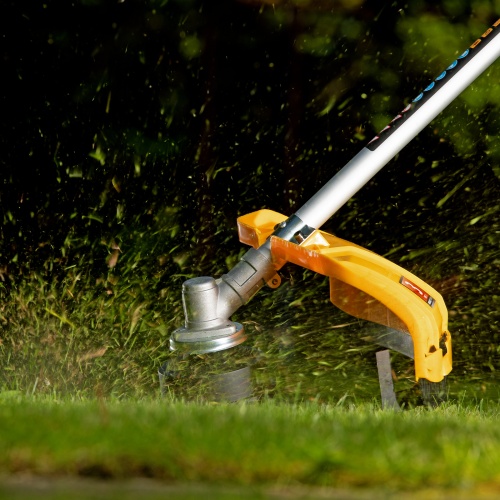 Триммер электрический TE-1400, 1400 Вт, 420 мм, катушка + диск, разборная штанга Denzel купить в Москве с доставкой по всей России | ProtosMarket.ru