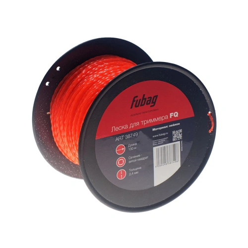Триммерная леска FUBAG сечение витой квадрат L 130 м * 2,4 мм купить в Москве с доставкой по всей России | ProtosMarket.ru
