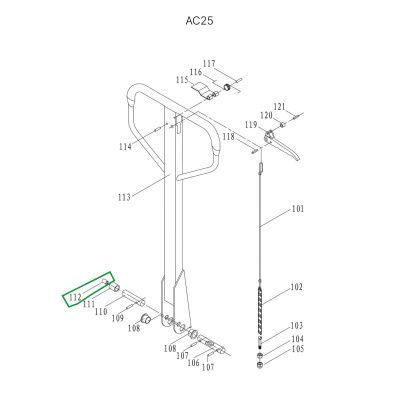 Втулка ролика ручки для гидравлических тележек JC20 купить в Москве с доставкой по всей России | ProtosMarket.ru