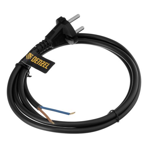 Шнур сетевой Energy Series, ПВС, 1,5 м, 2 x 1,5 мм, с неразборной вилкой, черный, Denzel купить в Москве с доставкой по всей России | ProtosMarket.ru