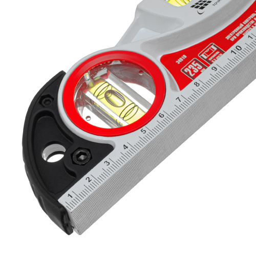 Уровень алюминиевый литой, фрезерованный, 3 глазка, две ударные площадки, 235 мм Matrix купить в Москве с доставкой по всей России | ProtosMarket.ru