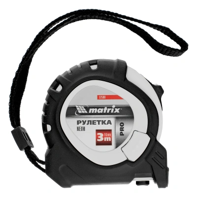 Рулетка Neon,3 м x 16 мм,обрезиненный корпус,3 фиксации,Pro Matrix купить в Москве с доставкой по всей России | ProtosMarket.ru