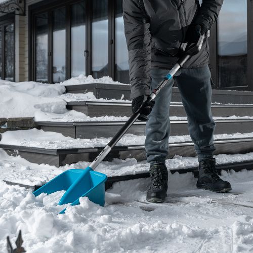 Лопата для уборки снега, полипропилен, 365х460х1500мм, алюминиевый черенок, ПВХ накладка, LUXE Palisad купить в Москве с доставкой по всей России | ProtosMarket.ru