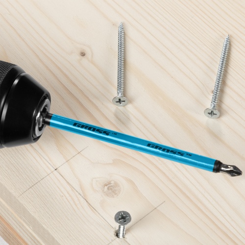 Бита PH2 х 127, сталь S2, 5 шт. Gross купить в Москве с доставкой по всей России | ProtosMarket.ru