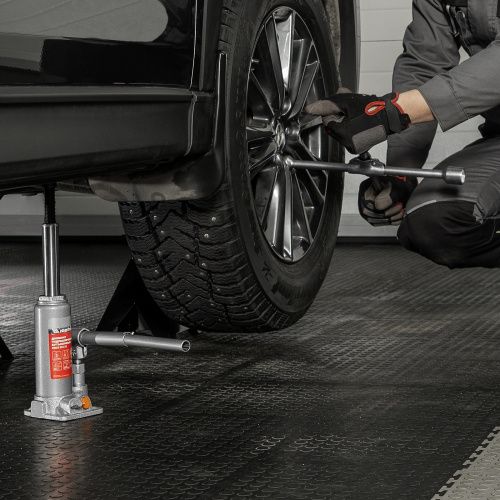 Домкрат гидравлический бутылочный, 3 т, h подъема 178-343 мм Matrix купить в Москве с доставкой по всей России | ProtosMarket.ru