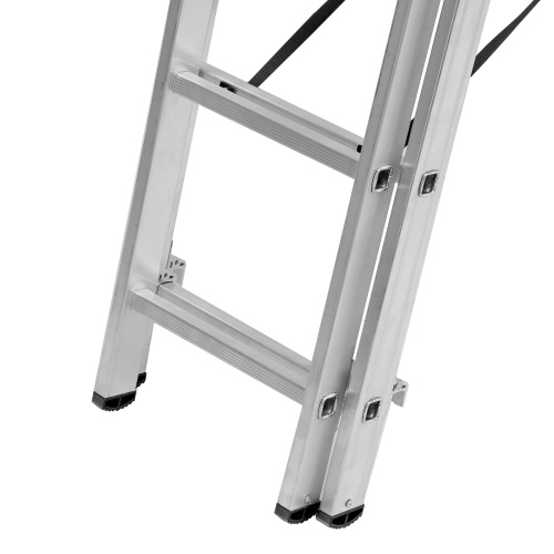 Лестница, 3 х 9 ступеней, алюминиевая, трехсекционная, Сибртех купить в Москве с доставкой по всей России | ProtosMarket.ru