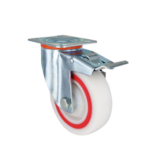 Колесо полипропиленовое поворотное с тормозом EM01 MBTM 100 F купить в Москве с доставкой по всей России | ProtosMarket.ru