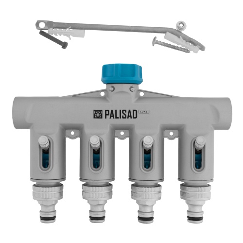 Разветвитель четырёхканальный, с внутренней резьбой 3/4", алюминий, LUXE Palisad купить в Москве с доставкой по всей России | ProtosMarket.ru