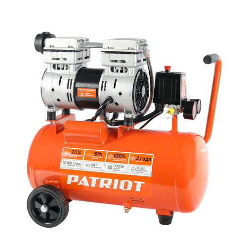 Компрессор поршневой безмасляный PATRIOT WO 24-160 купить в Москве с доставкой по всей России | ProtosMarket.ru