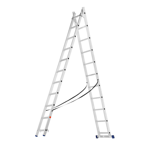 Лестница, 2 х 11 ступеней, алюминиевая, двухсекционная, Сибртех купить в Москве с доставкой по всей России | ProtosMarket.ru