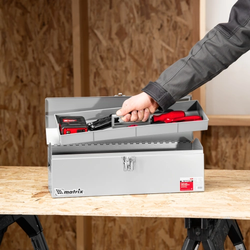 Ящик для инструмента, 484 х 154 х 165 мм, металлический Matrix купить в Москве с доставкой по всей России | ProtosMarket.ru