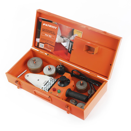 Аппарат для сварки пластиковых труб PATRIOT PW 150 875W, 6 насадок, стойка, отвертка, кейс металл. купить в Москве с доставкой по всей России | ProtosMarket.ru