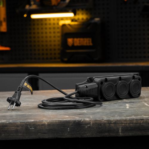 Шнур сетевой Energy Series, ПВС, 3 м, 2 x 1 мм, с неразборной вилкой, черный, Denzel купить в Москве с доставкой по всей России | ProtosMarket.ru