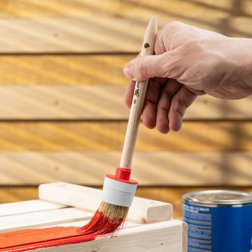 Кисть круглая № 8 (35 мм) натуральная щетина, деревянная ручка MTX купить в Москве с доставкой по всей России | ProtosMarket.ru