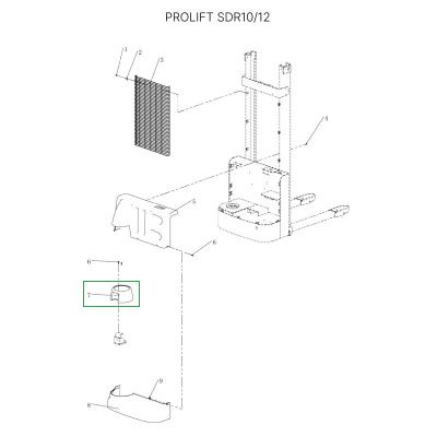 Кожух ручки управления для штабелеров SDR-S купить в Москве с доставкой по всей России | ProtosMarket.ru