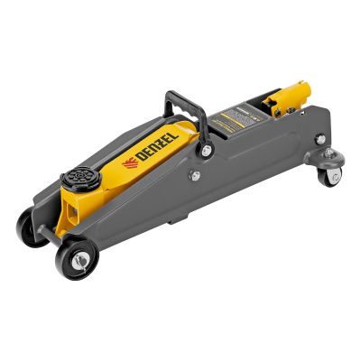 Домкрат гидравлический подкатной, 2 т, 135-385 мм, в пласт. кейсе Denzel купить в Москве с доставкой по всей России | ProtosMarket.ru