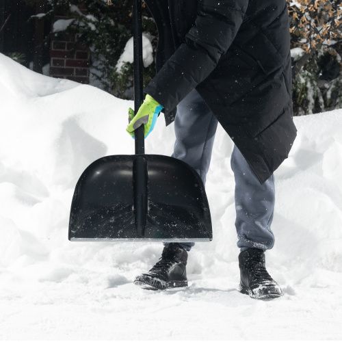 Лопата для уборки снега пластиковая, 385х410х1350 мм, алюминиевый черенок Palisad купить в Москве с доставкой по всей России | ProtosMarket.ru