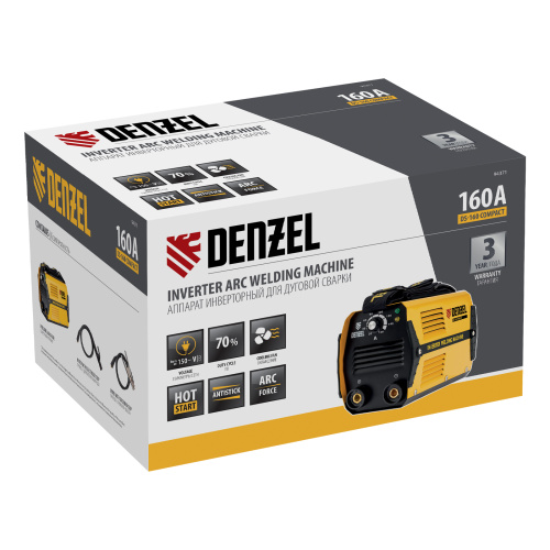 Аппарат инверторный дуговой сварки DS-160 Compact, 160 А, ПВ 70%, диаметр электрода 1.6-3.2 мм Denzel купить в Москве с доставкой по всей России | ProtosMarket.ru