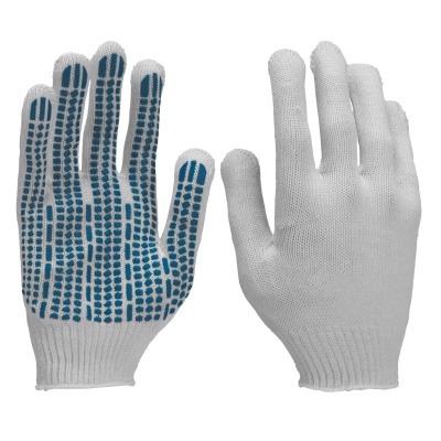 Перчатки х/б с ПВХ, протектор 35 г, 10 кл, 10 пар в упаковке Россия купить в Москве с доставкой по всей России | ProtosMarket.ru
