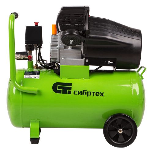 Компрессор воздушный КК-2200/50, 2.2 кВт, 350 л/мин, 50 л, прямой привод, масляный Сибртех купить в Москве с доставкой по всей России | ProtosMarket.ru