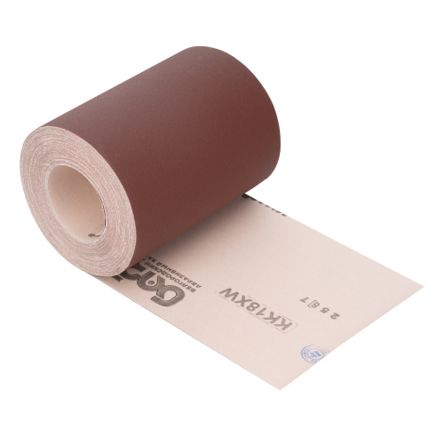 Шкурка на тканевой основе, KK18X W, зернистость 8Н(P 150) бобина 200 мм х 20 м, водостойкая, "БАЗ" купить в Москве с доставкой по всей России | ProtosMarket.ru