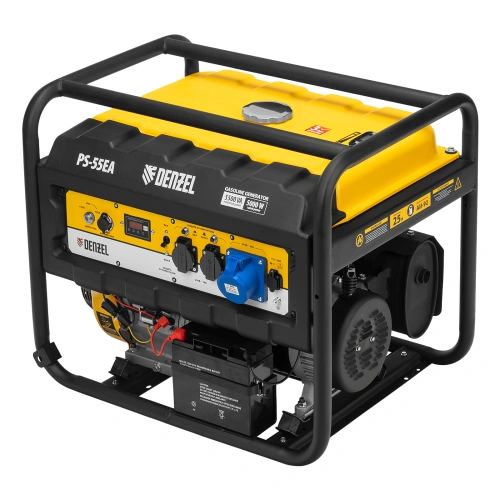 Генератор бензиновый PS 55 EA, 5.5 кВт, 230 В, 25 л, коннектор автоматики, электростартер Denzel купить в Москве с доставкой по всей России | ProtosMarket.ru