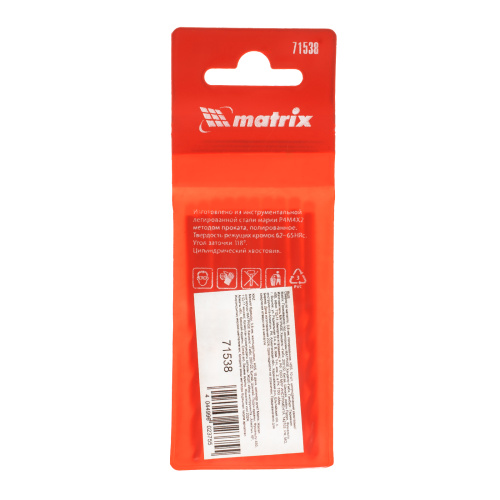 Сверло по металлу, 3.8 мм, полированное, HSS, 10 шт, цилиндрический хвостовик Matrix купить в Москве с доставкой по всей России | ProtosMarket.ru