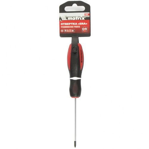 Отвертка "Era", PH0 х 75 мм, CrV, трехкомпонентная рукоятка Matrix купить в Москве с доставкой по всей России | ProtosMarket.ru