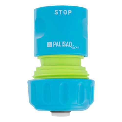 Соединитель пластмассовый, быстросъемный для шланга 3/4, аквастоп, однокомпонентный Palisad Luxe купить в Москве с доставкой по всей России | ProtosMarket.ru