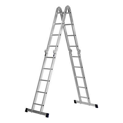 Лестница шарнирная алюминиевая, 2 х 4 + 2 х 5, Сибртех купить в Москве с доставкой по всей России | ProtosMarket.ru