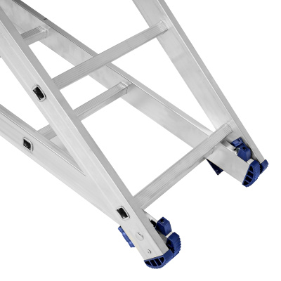 Лестница, 2 х 14 ступеней, алюминиевая, двухсекционная, Сибртех купить в Москве с доставкой по всей России | ProtosMarket.ru