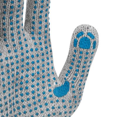 Перчатки трикотажные с ПВХ точкой, 5 пар в упаковке, БОПП-пакет, 7 класс купить в Москве с доставкой по всей России | ProtosMarket.ru