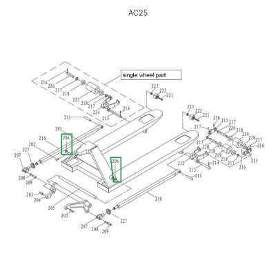 Стопорное кольцо оси углового рычага для гидравлических тележек JC20 купить в Москве с доставкой по всей России | ProtosMarket.ru