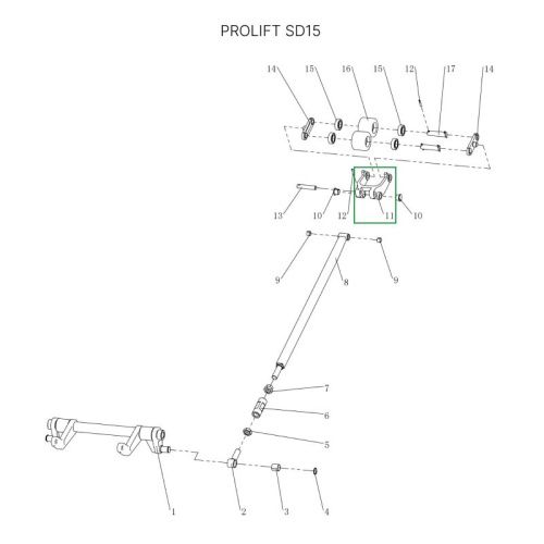 Рычаг силового блока для тележек SD15 купить в Москве с доставкой по всей России | ProtosMarket.ru